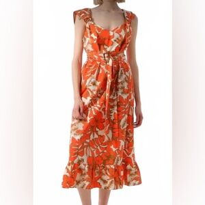 Anthropologie brand EXQUISE Orange Maxi Sundress